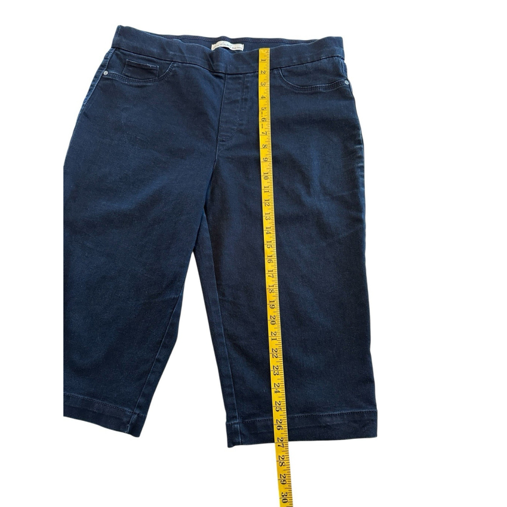 Gloria Vanderbilt Khaki Unltd Capri Pants Women's 14 Blue Stretch Karoline Egypt - Picture 8 of 12